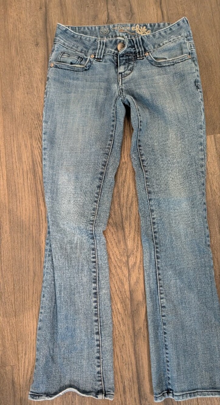 Refuge Light Blue Denim Jeans with Embroidered Waistband